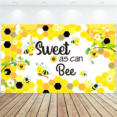 Buy Sweet As Can Bee Backdrop Bee Party Photo Booth Banner Bee Theme