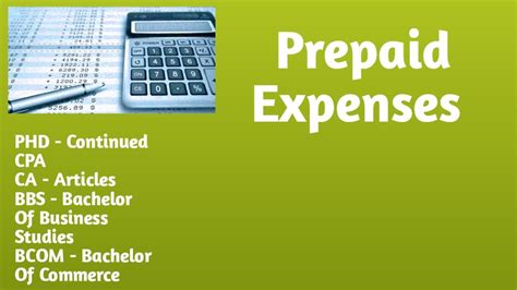 A prepaid expense (also known as prepayment) is a payment made in advance for an expense that this prepaid expense is first recorded as an asset like this: prepaid expenses - YouTube
