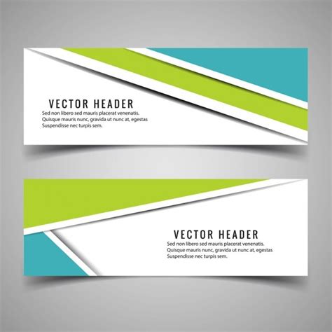 Modern Colorful Headers Vector Free Download