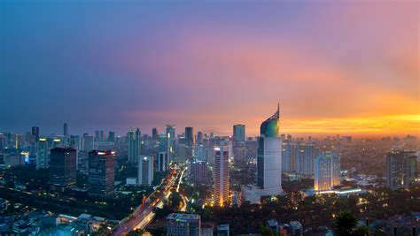 Jakarta Skyline During Sunset Techcrunch