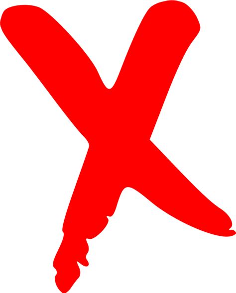 Png Red X Red X Mark Png X Marks The Spot Png 232646 Vippng