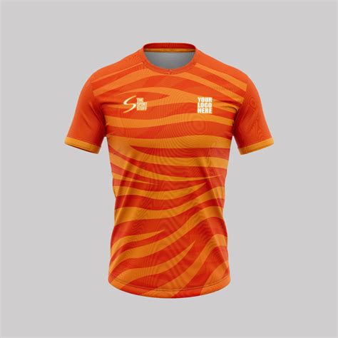 Orange Tiger Customized Football Team Jersey Design Customized