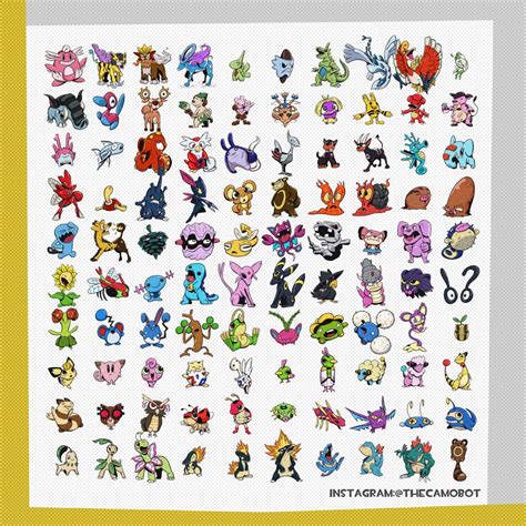 I Drew All 100 Johto Pokémon From Memory This Time In Color What Do