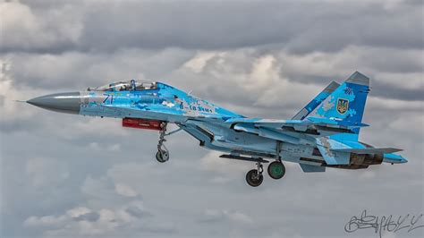 Ukrainian Air Force Sukhoi Su 27ubm1 Flanker 71 Blue Sukhoi Fighter