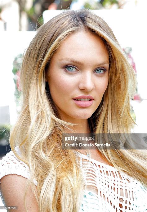 Victorias Secret Angel Candice Swanepoel Poses During The News