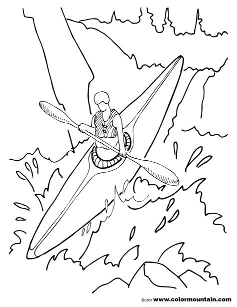 Kayak Coloring Page At Free Printable Colorings