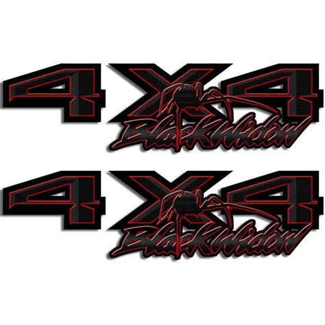 Ford Black Widow 4x4 Truck Decal Carbon Fiber Spider Off Road Stickers