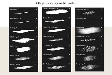 Free Download Dry Media Brushes Procreate Brushes Pack
