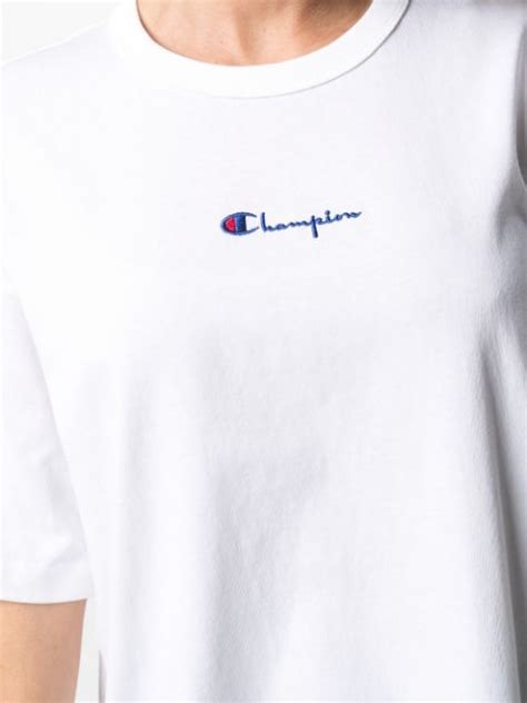 Champion Small Script Logo Oversized T Shirt Farfetch