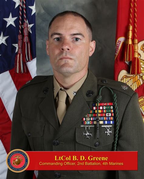 Lieutenant Colonel Greene 1st Marine Division Biography