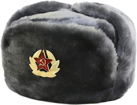 siberhat russian soviet army air force fur military winter ushanka hat gr size xl at amazon men