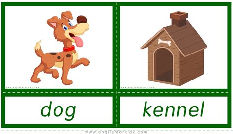 Printable Flashcards Animal Homes Part 1