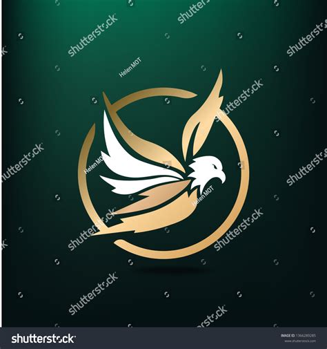 Golden Bird Logo Design Vector Image Stock Vector Royalty Free