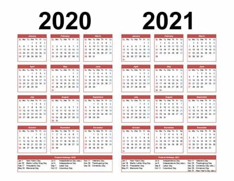 Download printable calendars for 2021, 2022 in word, excel, pdf format. Download 2020-2021 Printable Calendar | Free Letter Templates