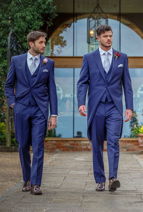 August Premium French Navy Morning Suit Hire5 Menswear
