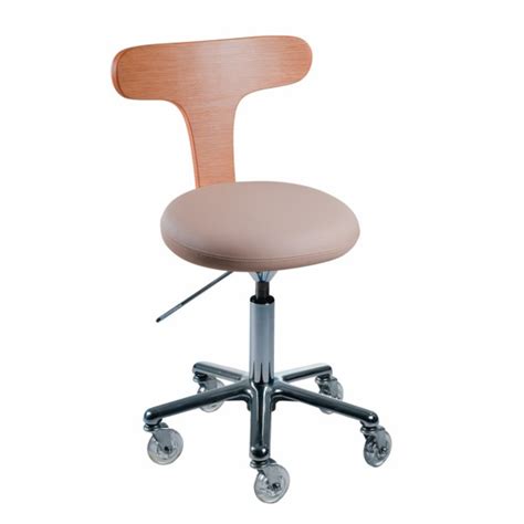 White saddle beauty stool with back. Hairdressing Stools | Hair & Beauty Furniture