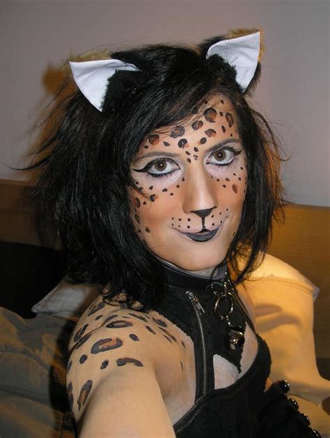 Leopard Bodypaint Face Detail Halloween Weasyl