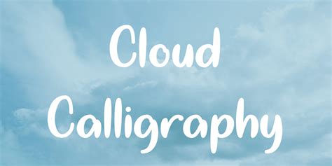 Cloud Calligraphy Font Free Font