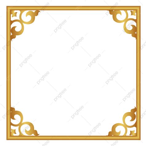 Gambar Bingkai Foto Emas Foto Emas Ornamen Png Dan Vektor Dengan Background Transparan Untuk
