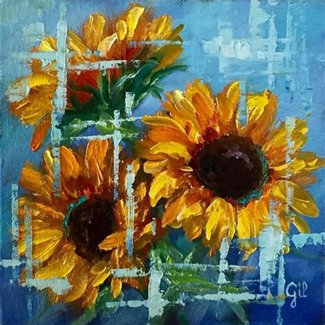 Daily Paintworks Sunflowers Original Fine Art For Sale Ute