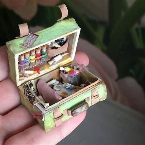 Miniature Suitcase For Doll House 112 Scale Dollhouse Miniature