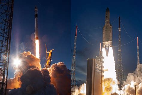 SpaceX and Arianespace launched rockets from North and South America ...