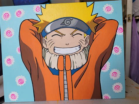 First Time Painting Naruto It Was For My Coworkers Son Needless To