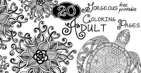 20 Gorgeous Free Printable Adult Coloring Pages Nerdy Mamma