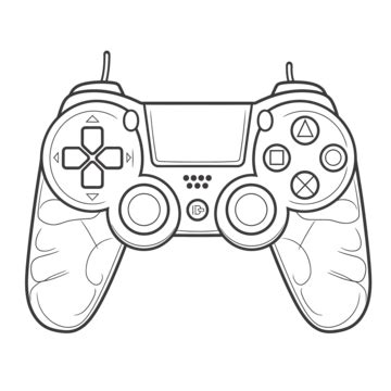 Dibujo De Imagen Un Controlador Playstation Para Colorear Esquema