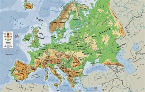 Physical Maps Of Europe Europe Map Map Physical Map