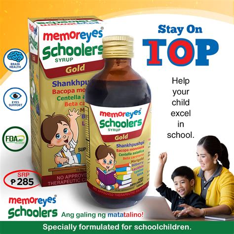 Memoreyes Schoolers Gold Syrup 120ml Brain Memory And Eye Supplement For