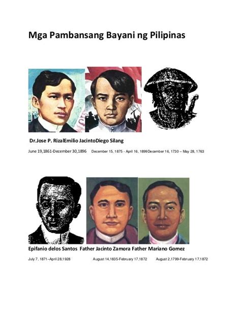 Mga Pambansang Bayani Ng Pilipinas