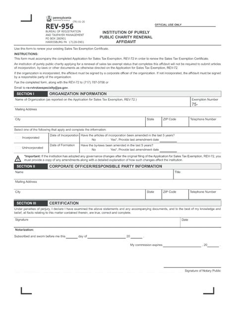 2020 2024 Form Pa Rev 956 Fill Online Printable Fillable Blank