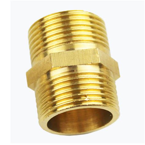 38 1brass Barbed Double Male End Hose Tube Threaded Fitting Coupler