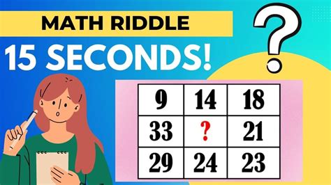Math Riddles Can You Solve A Math Table Puzzle In 15 Seconds Test