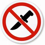 Prohibition Knife Allowed Sign Symbol Iso Label