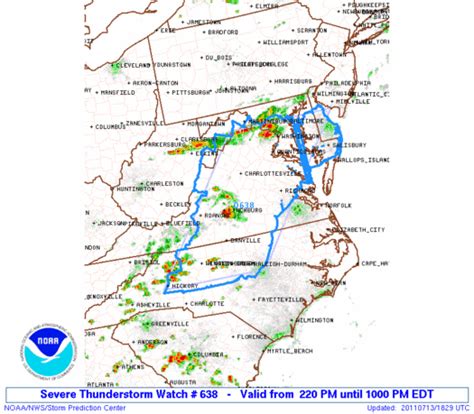 Severe Thunderstorm Watch In Effect Until 10pm Maryland Weather