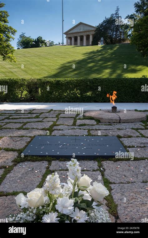 The Grave Of Jfk President John F Kennedy Arlington National Cemetery