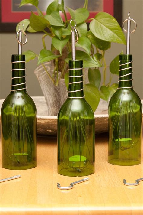 Upcycled Wine Bottle Luminary By Michelle Mccarville Hanging 1200