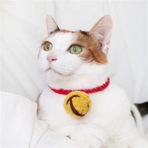 Dog Cat Knit Bell Doraemon Necklace Neck Tie Collar Wedding Etsy