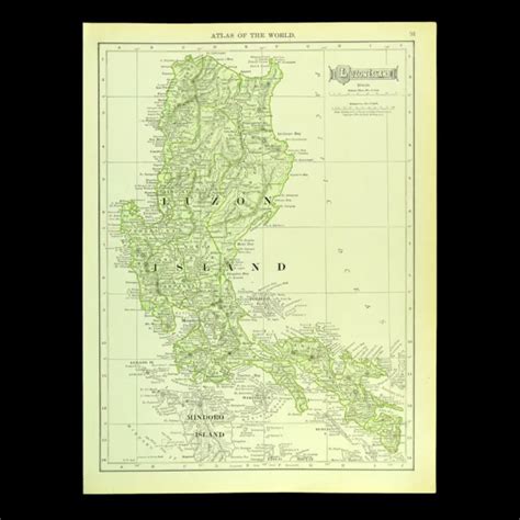 Vintage Luzon Island Map Philippine Islands Wall Art Original Antique Dated 1910 13 95 Picclick