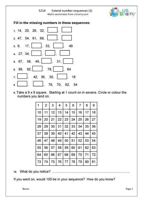 17 Best Of Number Patterns Sequences Worksheets Ks2 342