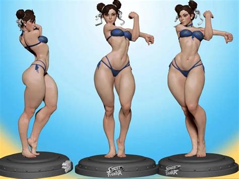 Chun Li Beach Bikini Street Fighter Estatua Figura 3d Modelo Etsy México