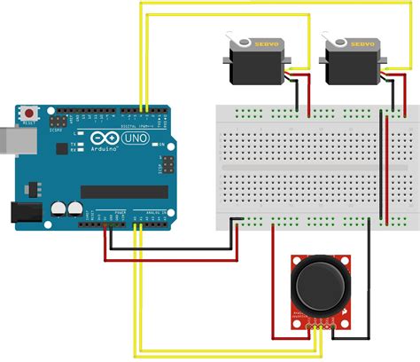 Project 11 2 Servos Using A Joystick Thumbstick Arduino 2