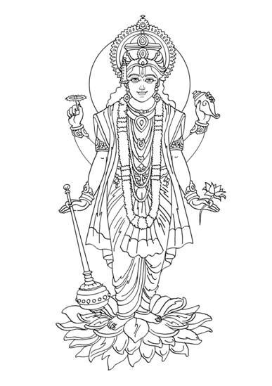 Coloring Pages Hindu Mythology Gods And Goddesses Printable