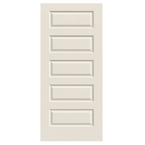 Shop Jeld Wen Primed Solid Core 5 Panel Equal Slab Interior Door