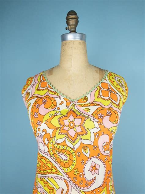 vintage 60s psychedelic mini dress summer sleeveless … gem