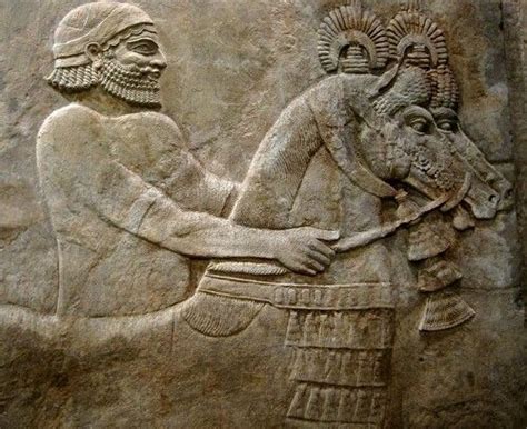 Relief From The Temple Of Nabu In The Assyrian City Of Khorsabad Or Dur