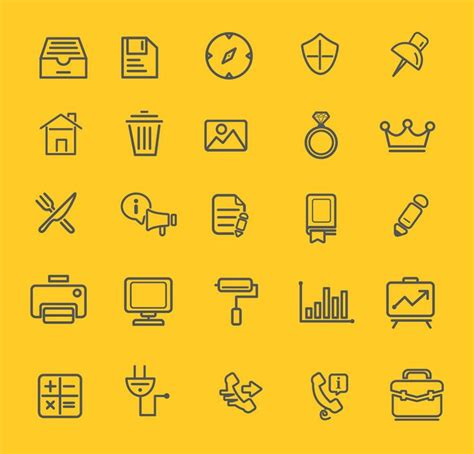75 Free Outline Icons Fribly Icon Graphic Design Resources Free
