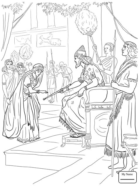 Queen Vashti Coloring Pages Printable Esther Bible Bible Coloring Porn Sex Picture